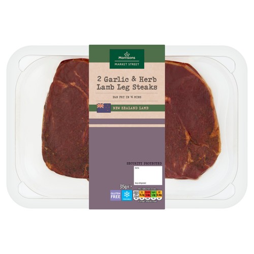 Morrisons Garlic & Herb Lamb Leg Steaks 315g
