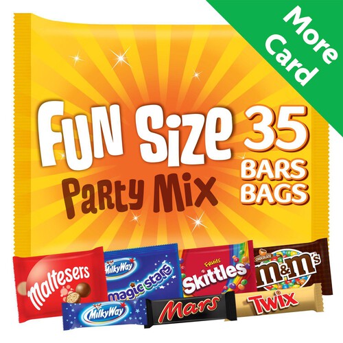 Fun Size Party Mix 35 Bars And Bags