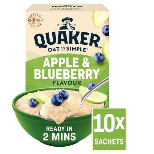 Quaker Oat So Simple Apple & Blueberry Porridge Sachets 