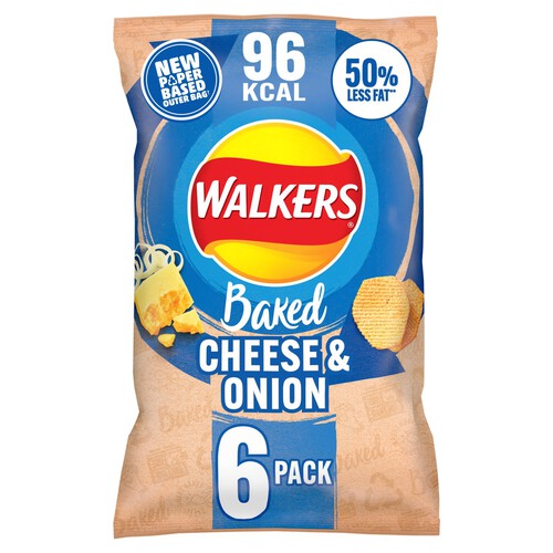 Walkers Baked Cheese & Onion Snacks Crisps 