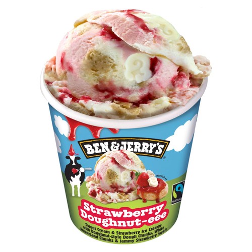 Ben & Jerry's Strawberry Doughnut-eee Ice Cream Tub 465ml