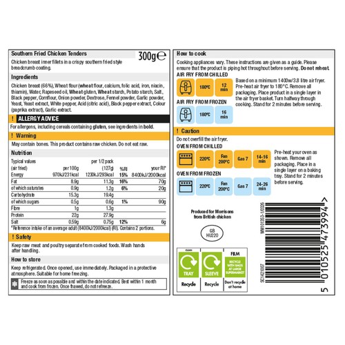 Morrisons Americana Southern Fried Mini Fillets 300g