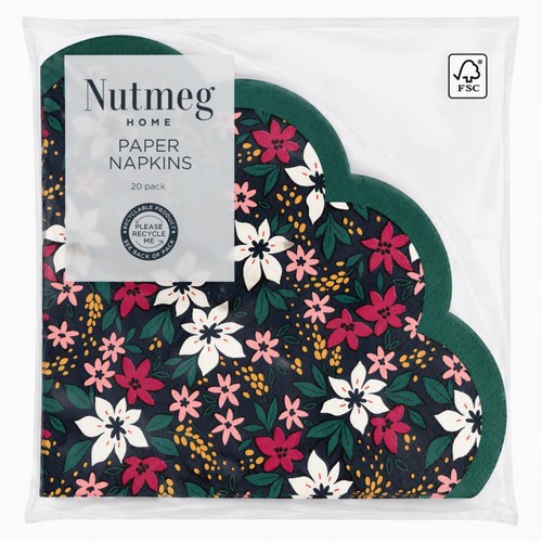Nutmeg Scalloped Floral