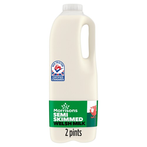 Morrisons Welsh Semi Skimmed Milk 2 Pint