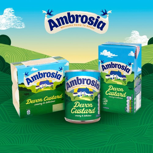 Ambrosia Devon Custard Dessert Carton 500g