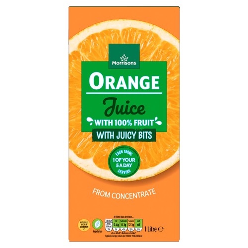 Morrisons Orange Juice with Bits From Concentrate