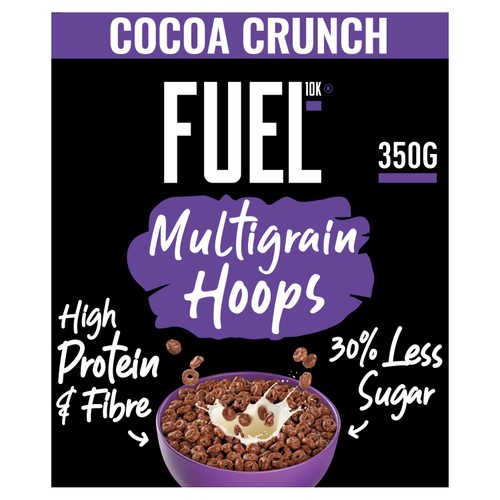 Fuel10k Multigrain Hoops Chocolate Cereal 350g 