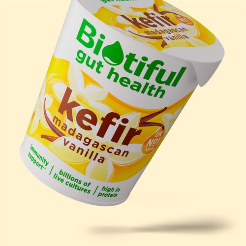 Biotiful Gut Health Kefir Yogurt Madagascan Vanilla 350g