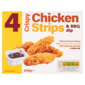 Lakeside 4 Crispy Chicken Strips With BBQ Dip