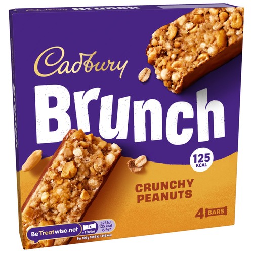 Cadbury Brunch Peanut Cereal Bars 4x28g