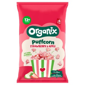 Organix Strawberry & Apple Puffcorn 4x10g