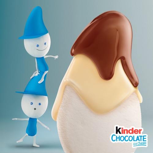 Kinder Chocolate Ice Cream Sticks   4 x 55ml