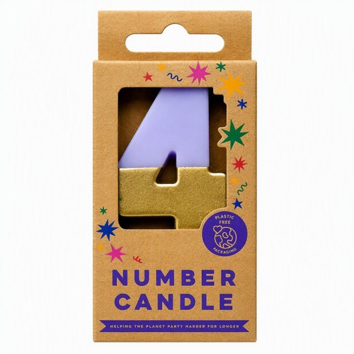 Mad Party No. 4 Number Candle