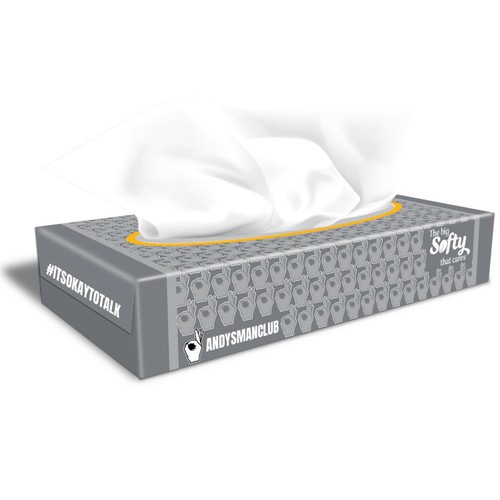 Softy Andy's Man Club 80 Facial Tissues Extra Large