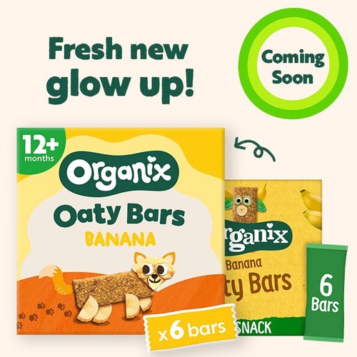 Organix Banana Oaty Bars Organic Toddler Snacks Multipack 6x23g
