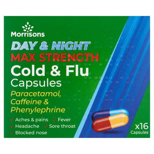 Morrisons Max Strength Cold & Flu Day & Night Capsules