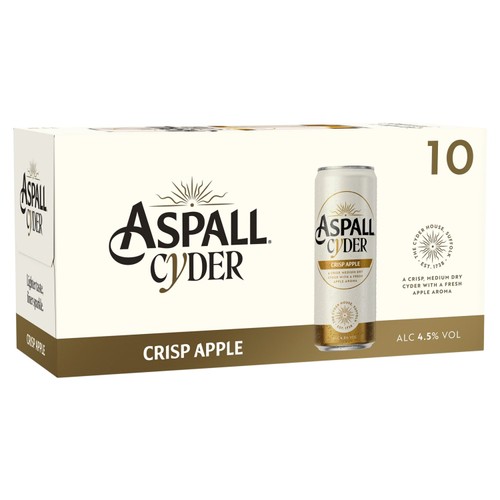 Aspall Crisp Apple Premium Cyder 10x330ml Can