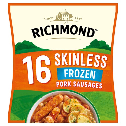 Richmond Skinless Frozen Pork Sausages 16 Pack