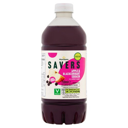 Morrisons Savers Apple & Blackcurrant Squash