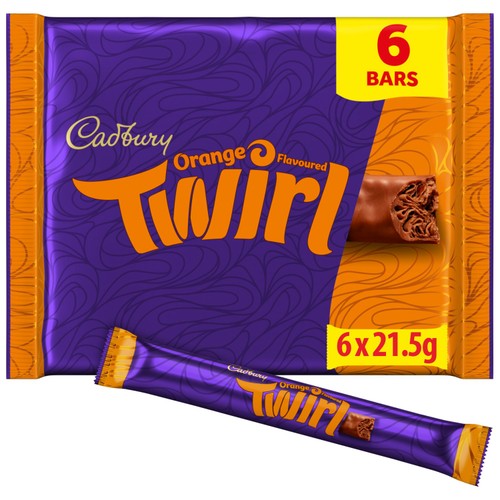 Cadbury Twirl Orange Chocolate Multipack 6 x 22g