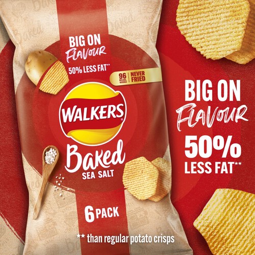 Walkers Baked Sea Salt Snacks Crisps 