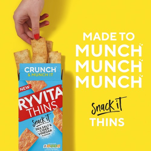 Ryvita Snack It Thins Sea Salt and Cider Vinegar Flatbread Snacks