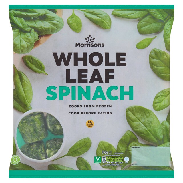Morrisons Whole Leaf Spinach - Morrisons Online Groceries & Offers