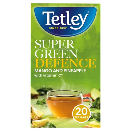 Tetley 20 Supergreen Vitamin C Tropical Tea