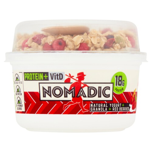 Nomadic Protein+ Granola Natural Yogurt & Red Berries