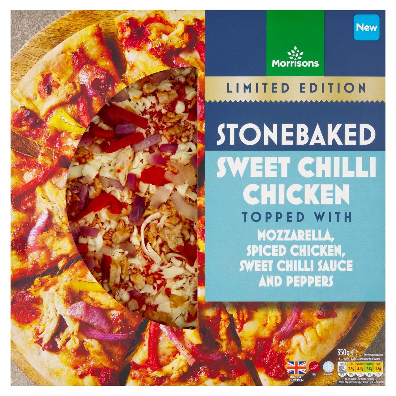 Morrisons Stonebaked Pizza Sweet Chilli Chicken 350g