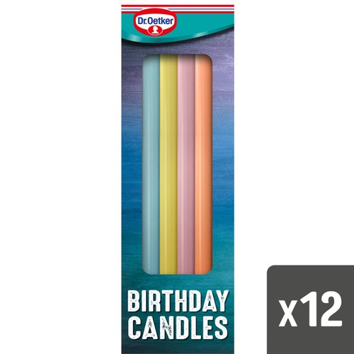 Dr. Oetker 12 Pastel Birthday Candles