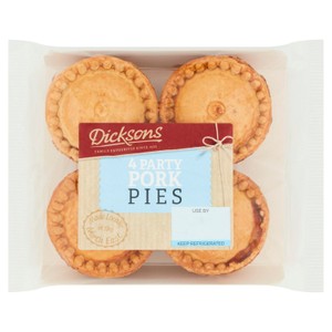 Dicksons 4 Minced Beef & Onion Mini Pies 376g
