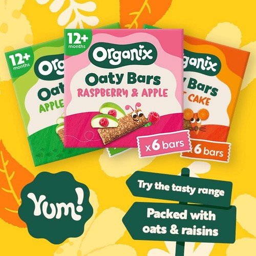 Organix Blackcurrant Oaty Bars Organic Toddler Snacks Multipack 6x23g