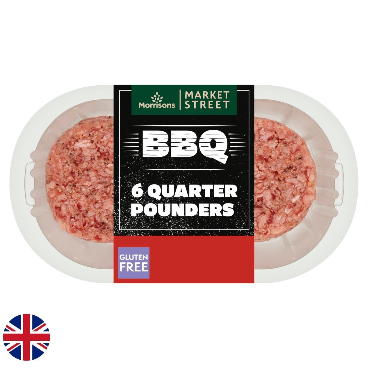 Morrisons British 6 Quarter Pounder Burgers