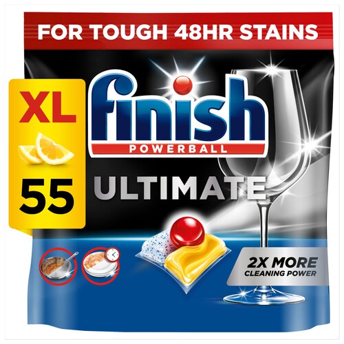 Finish Ultimate All In One Lemon Dishwasher Tablets 