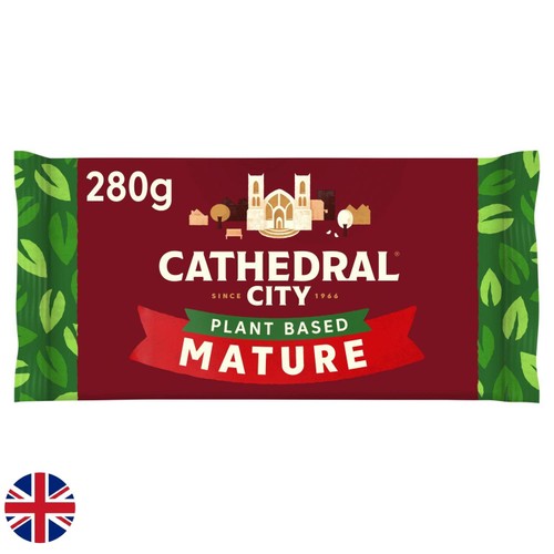 Cathedral City Plant Based Mature Cheddar Cheese Flavour Vegan Block 280g