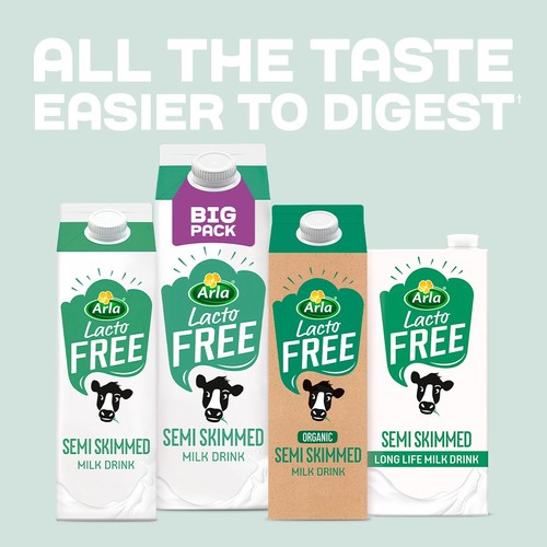 Arla LactoFREE Organic Semi Skimmed Milk Drink