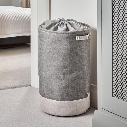 Minky Fabric Round Storage Hamper