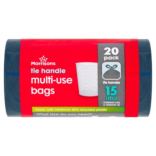Morrisons 15L Tie Handle Multi Use Bin Bags Morrisons Online