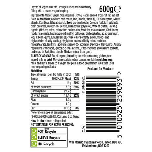 Morrisons Plant Revolution Strawberry Trifle