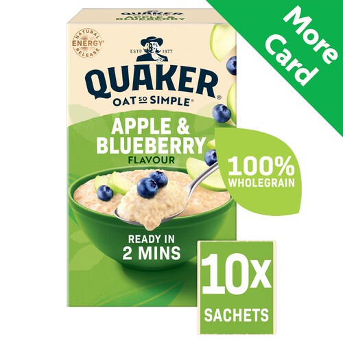 Quaker Oat So Simple Apple & Blueberry Porridge Sachets 