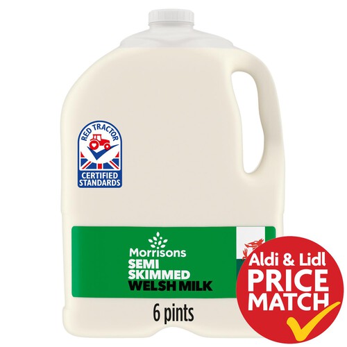 Morrisons Welsh Semi Skimmed Milk 6 Pint