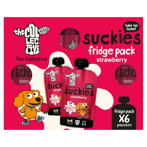 The Collective Strawberry Suckies Yoghurt Pouches