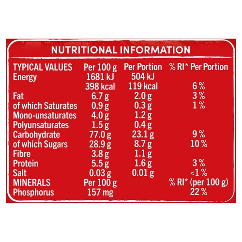 Jordans Frusli Juicy Red Berry Chewy Cereal Bars