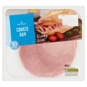 Morrisons The Best Finely Sliced Dry Cured Cooked Ham 240g