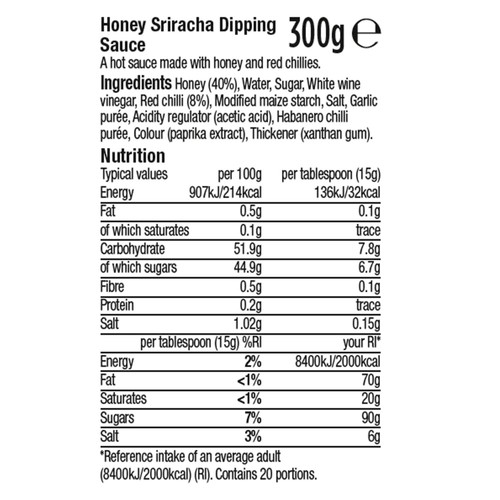 Morrisons Honey Sriracha Dipping Sauce 300g