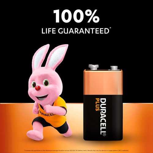 Duracell Plus 9V Alkaline Battery