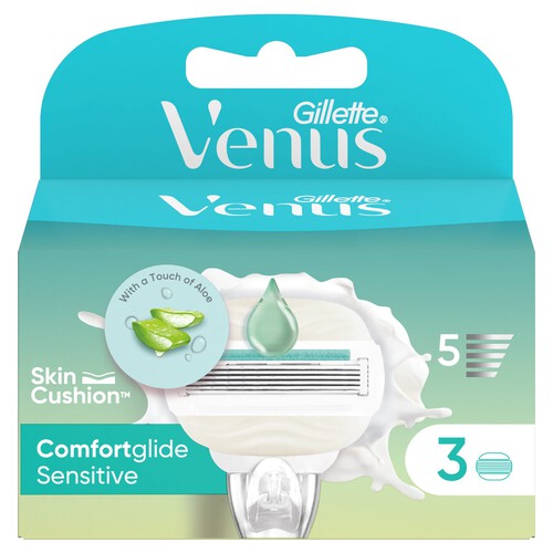 Venus Comfortglide Sensitive 3 Count Blades