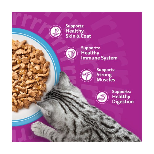 Whiskas 1+ Fish Favourites Adult Wet Cat Food Pouches in Jelly