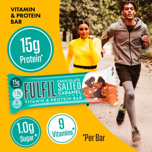 FULFIL Chocolate Salted Caramel Flavour Vitamin & Protein Bar 40g